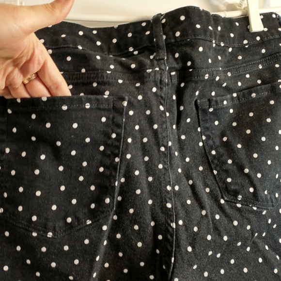 Cute Joe Fresh Black & White Polka Dot Jeans with 5 Pockets Size 32 - Picture 7 of 11